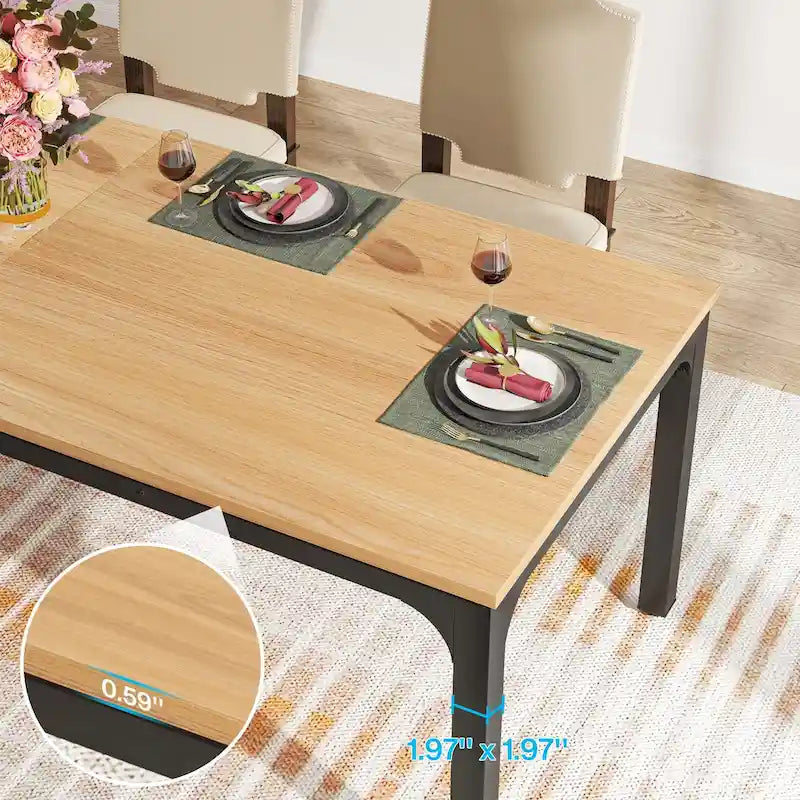 Table à manger rectangulaire 9 couleurs 200 cm, 6-8 personnes