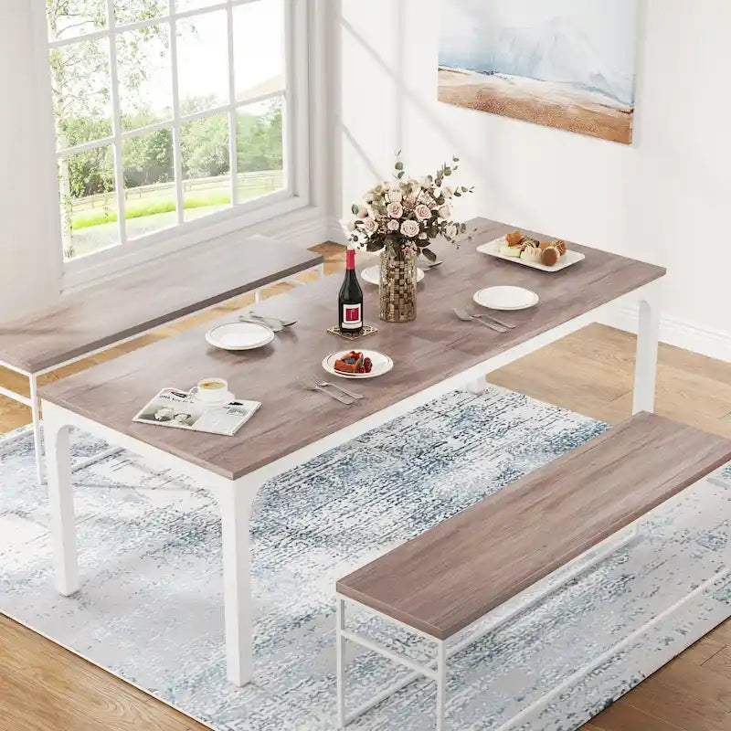 Table à manger rectangulaire 9 couleurs 200 cm, 6-8 personnes