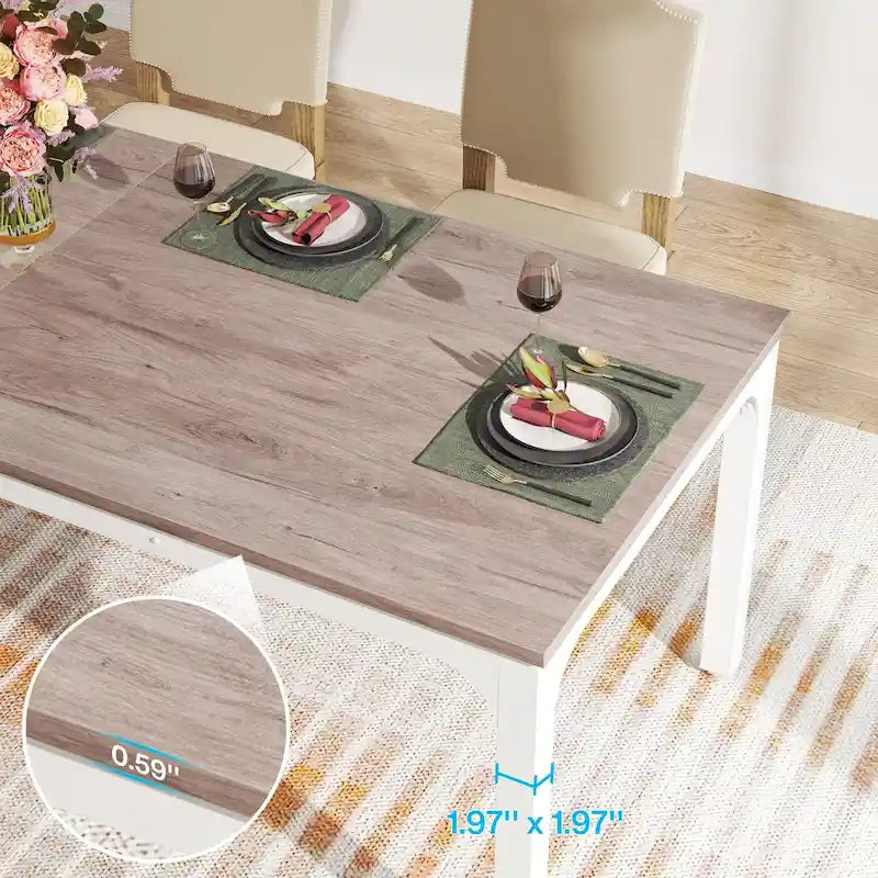 Table à manger rectangulaire 9 couleurs 200 cm, 6-8 personnes