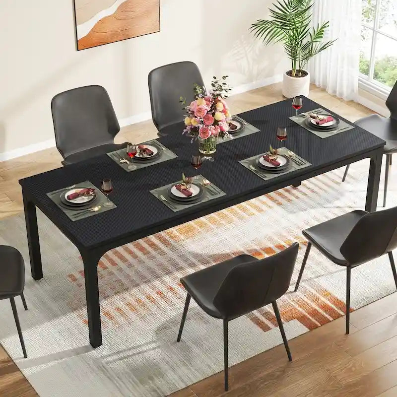 Table à manger rectangulaire 9 couleurs 200 cm, 6-8 personnes