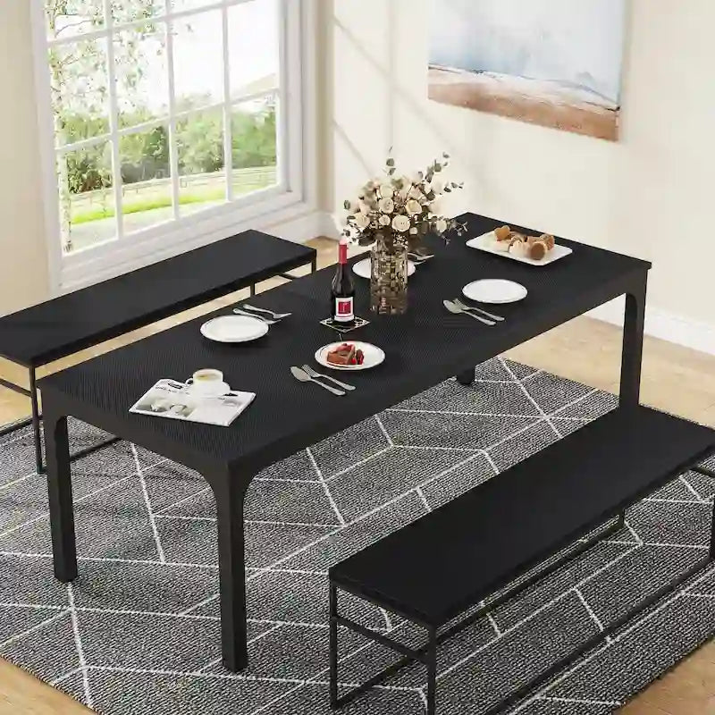 Table à manger rectangulaire 9 couleurs 200 cm, 6-8 personnes