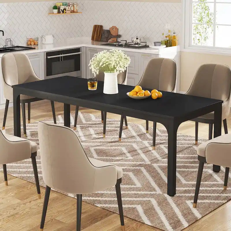 Table à manger rectangulaire 9 couleurs 200 cm, 6-8 personnes