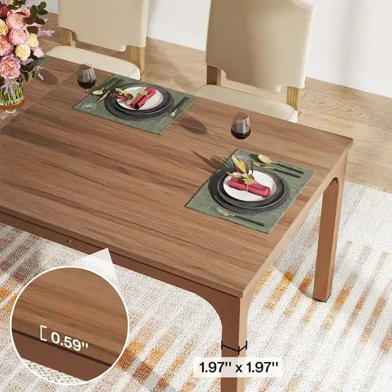 Table à manger rectangulaire 9 couleurs 200 cm, 6-8 personnes