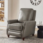 Fauteuil inclinable en cuir véritable 8 couleurs avec clous de tapissier, 1 place
