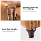 Fauteuil inclinable en cuir véritable 8 couleurs avec clous de tapissier, 1 place