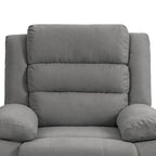 Ensemble de 2 fauteuils inclinables manuels traditionnels gris foncé/beige/gris à bascule