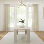 Table à manger rectangulaire en pin massif brossé, 5 couleurs, 183 cm, 6 personnes