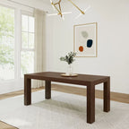 Table à manger rectangulaire en pin massif brossé, 5 couleurs, 183 cm, 6 personnes