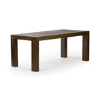 Table à manger rectangulaire en pin massif brossé, 5 couleurs, 183 cm, 6 personnes