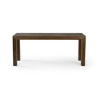 Table à manger rectangulaire en pin massif brossé, 5 couleurs, 183 cm, 6 personnes