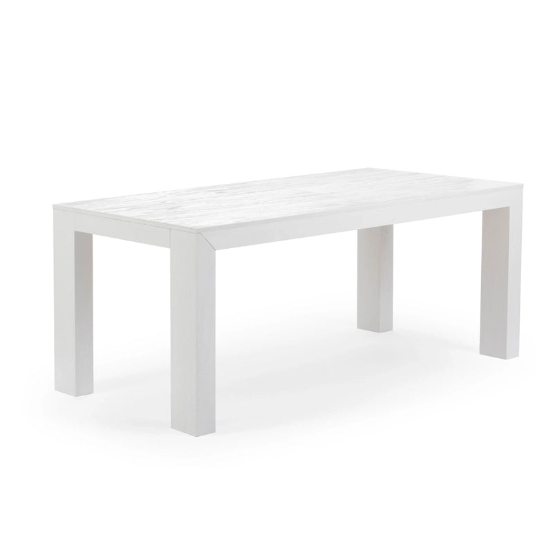 Table à manger rectangulaire en pin massif brossé, 5 couleurs, 183 cm, 6 personnes