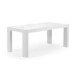 Table à manger rectangulaire en pin massif brossé, 5 couleurs, 183 cm, 6 personnes