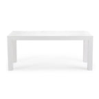 Table à manger rectangulaire en pin massif brossé, 5 couleurs, 183 cm, 6 personnes