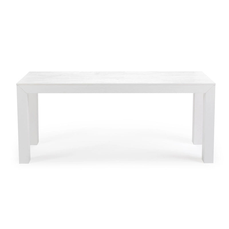 Table à manger rectangulaire en pin massif brossé, 5 couleurs, 183 cm, 6 personnes
