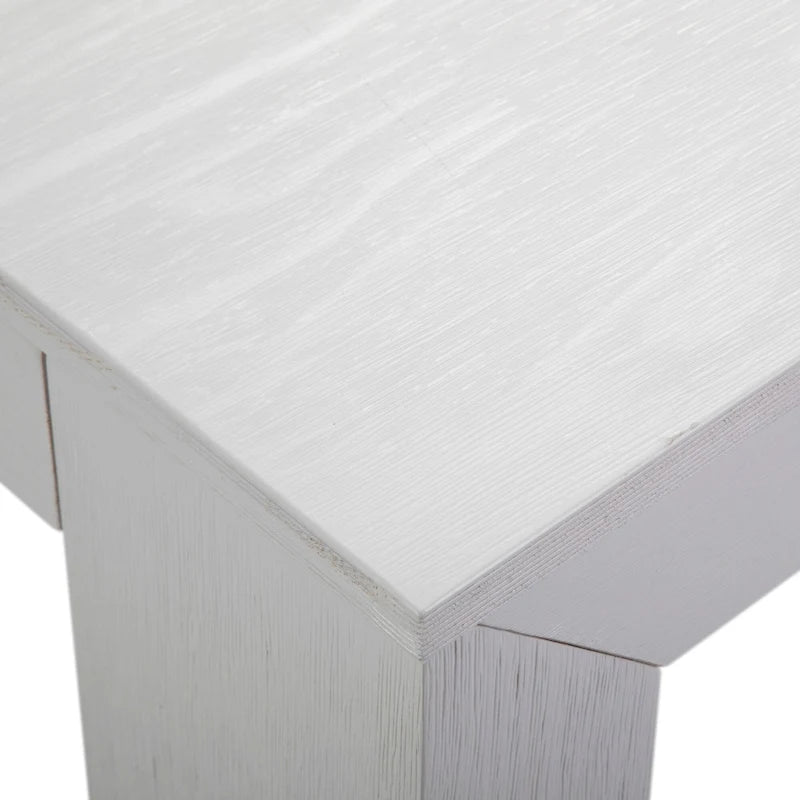 Table à manger rectangulaire en pin massif brossé, 5 couleurs, 183 cm, 6 personnes