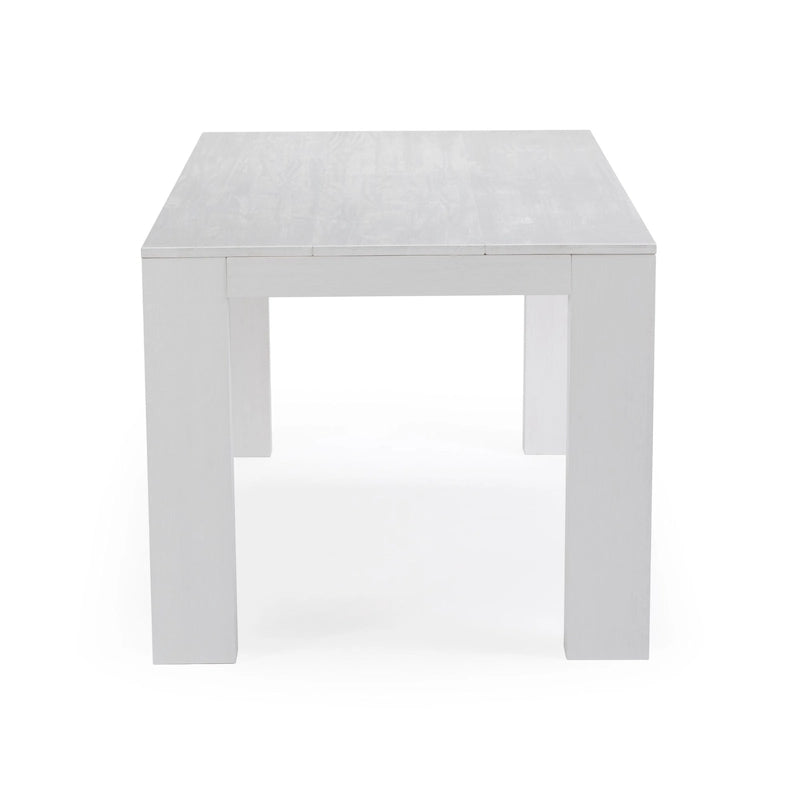 Table à manger rectangulaire en pin massif brossé, 5 couleurs, 183 cm, 6 personnes