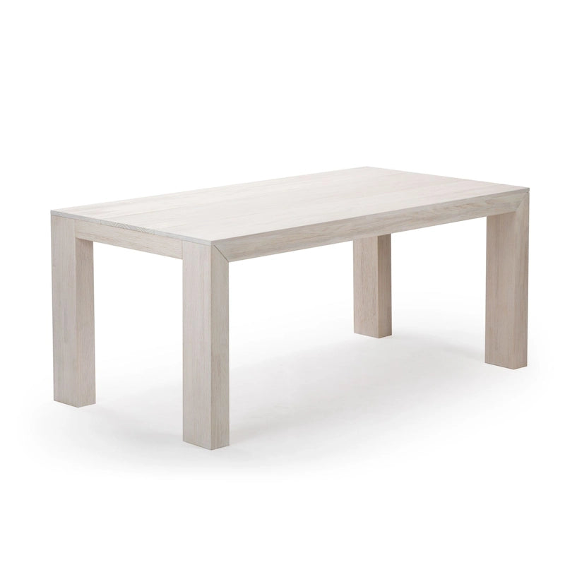 Table à manger rectangulaire en pin massif brossé, 5 couleurs, 183 cm, 6 personnes