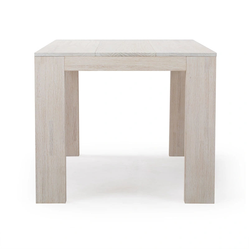 Table à manger rectangulaire en pin massif brossé, 5 couleurs, 183 cm, 6 personnes