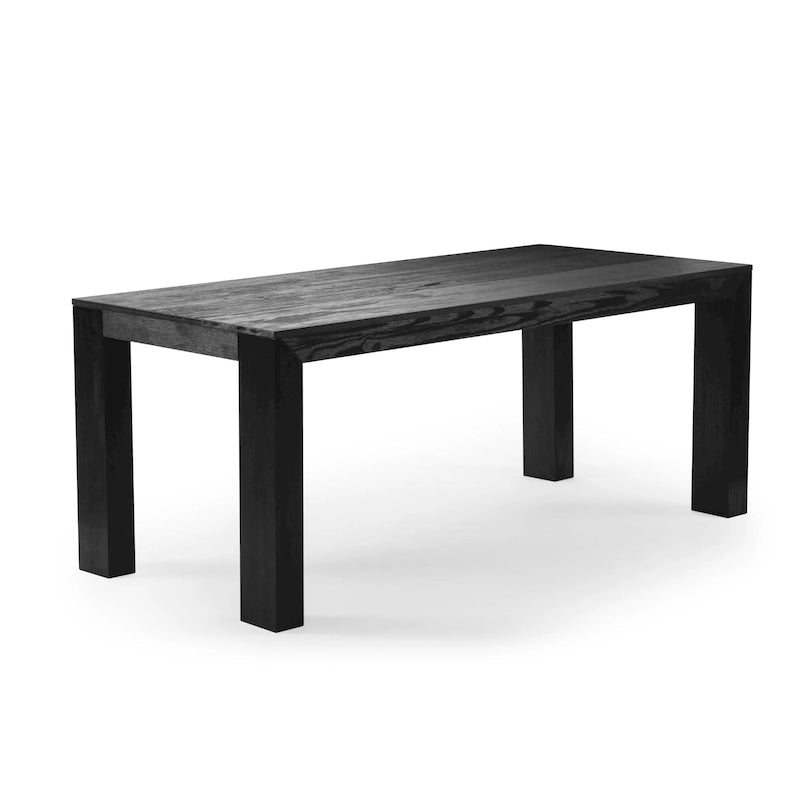 Table à manger rectangulaire en pin massif brossé, 5 couleurs, 183 cm, 6 personnes