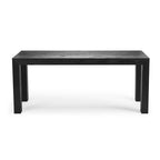 Table à manger rectangulaire en pin massif brossé, 5 couleurs, 183 cm, 6 personnes
