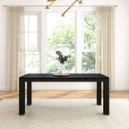 Table à manger rectangulaire en pin massif brossé, 5 couleurs, 183 cm, 6 personnes