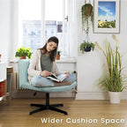 Chaise de bureau sans roulettes BOSSIN Criss Cross, rembourrée en tissu, pivotante moderne, sans accoudoirs