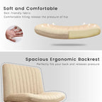 Chaise de bureau sans roulettes BOSSIN Criss Cross, rembourrée en tissu, pivotante moderne, sans accoudoirs