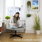 Chaise de bureau sans roulettes BOSSIN Criss Cross, rembourrée en tissu, pivotante moderne, sans accoudoirs