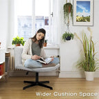 Chaise de bureau sans roulettes BOSSIN Criss Cross, rembourrée en tissu, pivotante moderne, sans accoudoirs