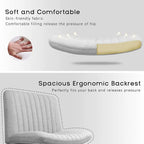 Chaise de bureau sans roulettes BOSSIN Criss Cross, rembourrée en tissu, pivotante moderne, sans accoudoirs