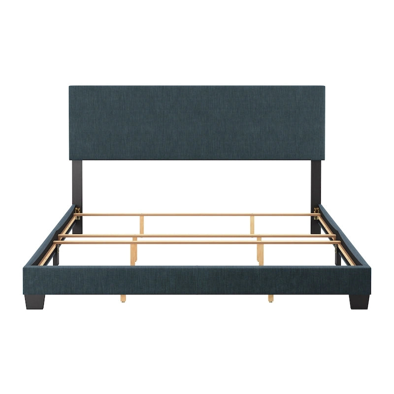 Cadre de Lit King Rembourré Moderne 4 Couleurs avec Tête de Lit Capitonnée pour 2
