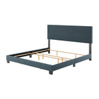 Cadre de Lit King Rembourré Moderne 4 Couleurs avec Tête de Lit Capitonnée pour 2
