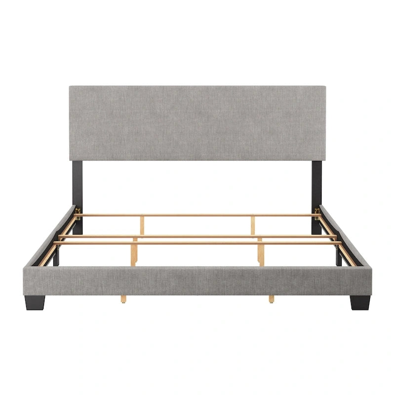 Cadre de Lit King Rembourré Moderne 4 Couleurs avec Tête de Lit Capitonnée pour 2
