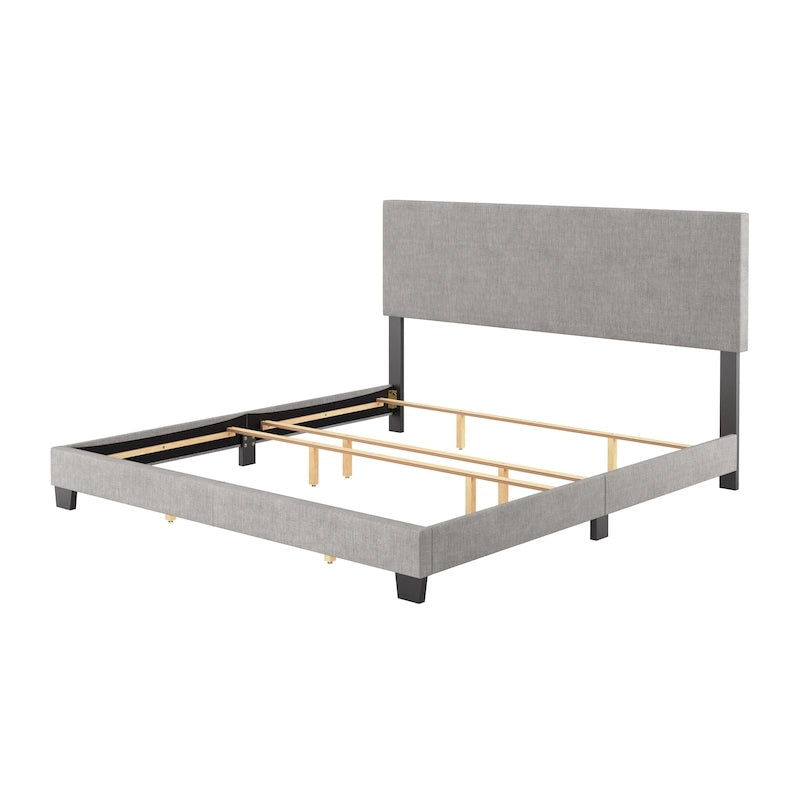 Cadre de Lit King Rembourré Moderne 4 Couleurs avec Tête de Lit Capitonnée pour 2