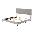 Cadre de Lit King Rembourré Moderne 4 Couleurs avec Tête de Lit Capitonnée pour 2