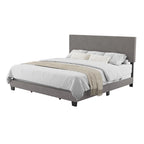 Cadre de Lit King Rembourré Moderne 4 Couleurs avec Tête de Lit Capitonnée pour 2