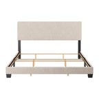 Cadre de Lit King Rembourré Moderne 4 Couleurs avec Tête de Lit Capitonnée pour 2
