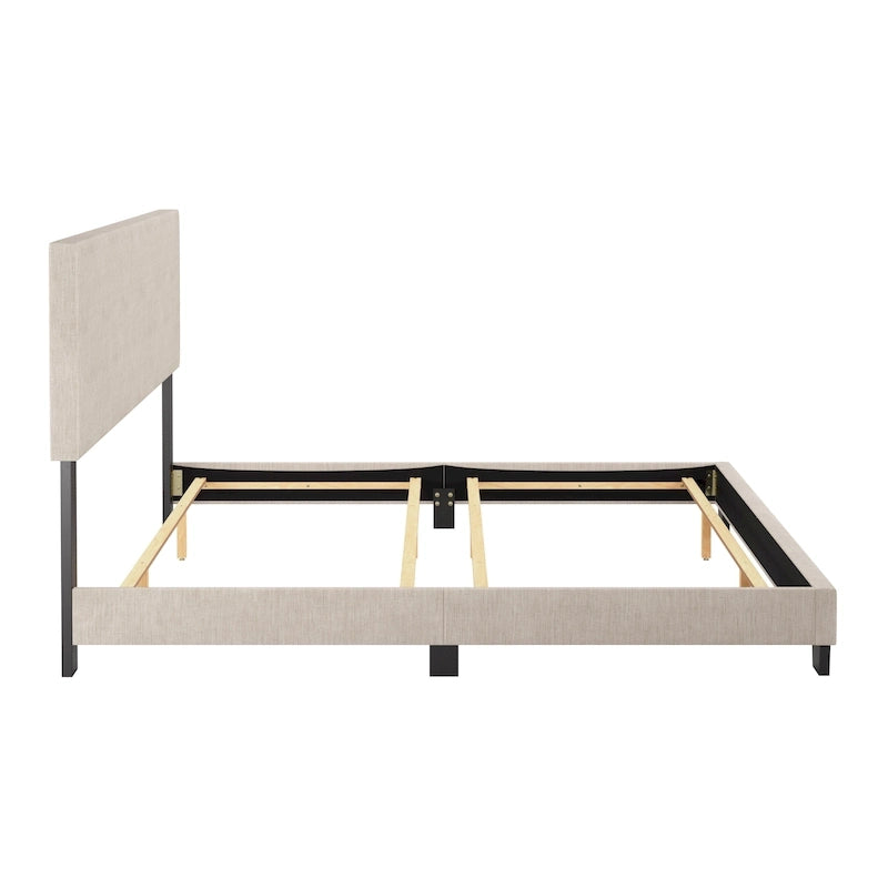 Cadre de Lit King Rembourré Moderne 4 Couleurs avec Tête de Lit Capitonnée pour 2