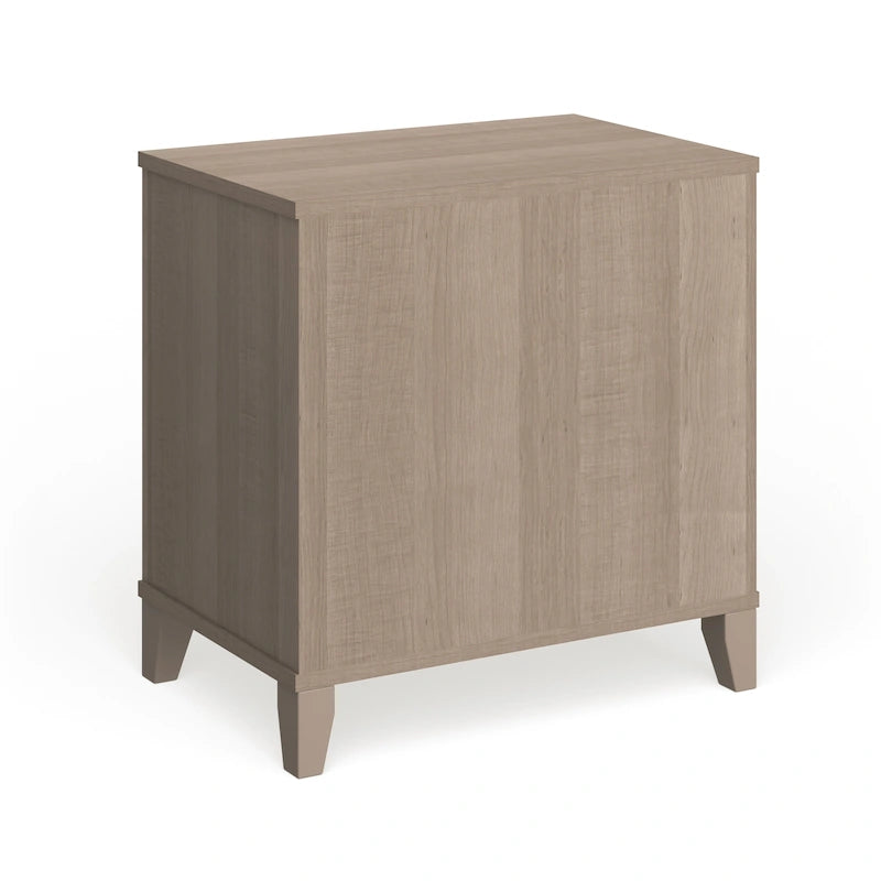 Table de chevet transitionnelle en MDF 4 couleurs avec 1 tiroir et 2 étagères