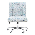 Chaise de bureau pivotante multi-optique bleue, hauteur réglable, 1 personne