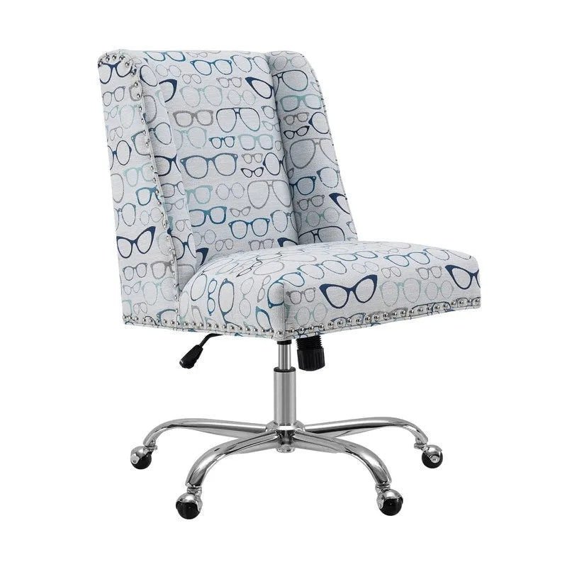 Chaise de bureau pivotante multi-optique bleue, hauteur réglable, 1 personne