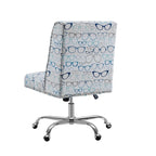 Chaise de bureau pivotante multi-optique bleue, hauteur réglable, 1 personne