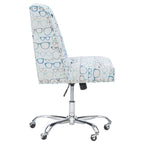 Chaise de bureau pivotante multi-optique bleue, hauteur réglable, 1 personne