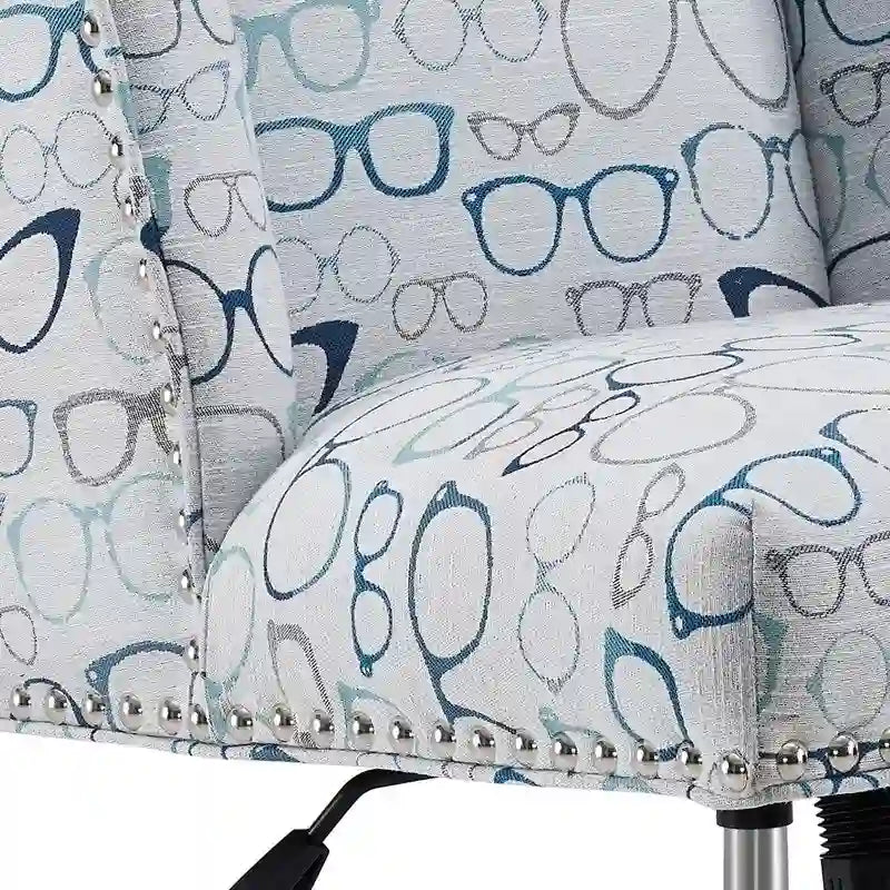 Chaise de bureau pivotante multi-optique bleue, hauteur réglable, 1 personne