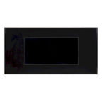 Ensemble de 3 tables basses contemporaines en verre trempé laqué brillant noir/blanc