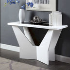 Ensemble de 3 tables basses contemporaines en verre trempé laqué brillant noir/blanc
