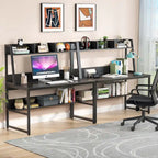 Bureau d'ordinateur avec huche et étagère, 5 couleurs, 1 personne