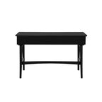 Bureau en rotin tissé mi-siècle, couleur naturelle/noire, en hévéa, pour 1 personne