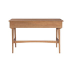 Bureau en rotin tissé mi-siècle, couleur naturelle/noire, en hévéa, pour 1 personne