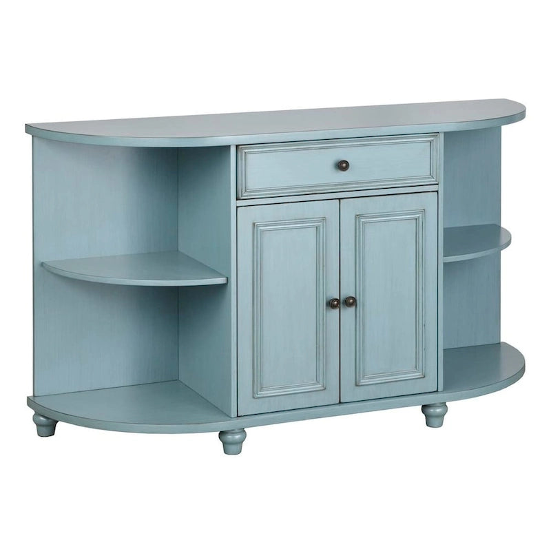 Buffet de ferme, blanc antique/bleu/gris anthracite, 2 personnes